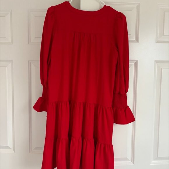 Tuckernuck Pomander Place Red Crepe Kenzo Dress, Size XS - Picture 2 of 4